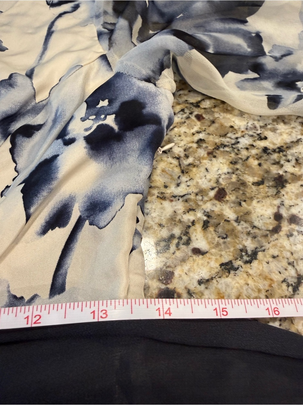 Floral Wrap Midi Dress in Navy and White - Picture 11 of 15